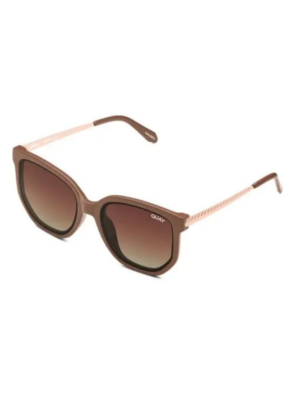 QUAY Coffee Run - Oat frame / Brown Polarized lens Sunglasses- NWT - Picture 2 of 11